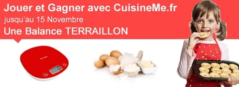 Concours : Gagner une Balance de cuisine TERRAILLON Macaron Grenadine