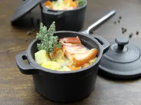 Soupe paysanne au lard
