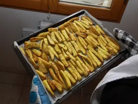 Frites de panais et de céleri-rave