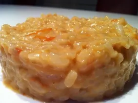 Risotto crevettes et lait de coco