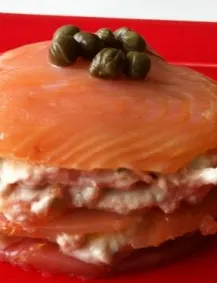 Millefeuille de saumon fumé