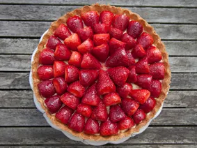 Tarte aux fraises à la crème pâtissière